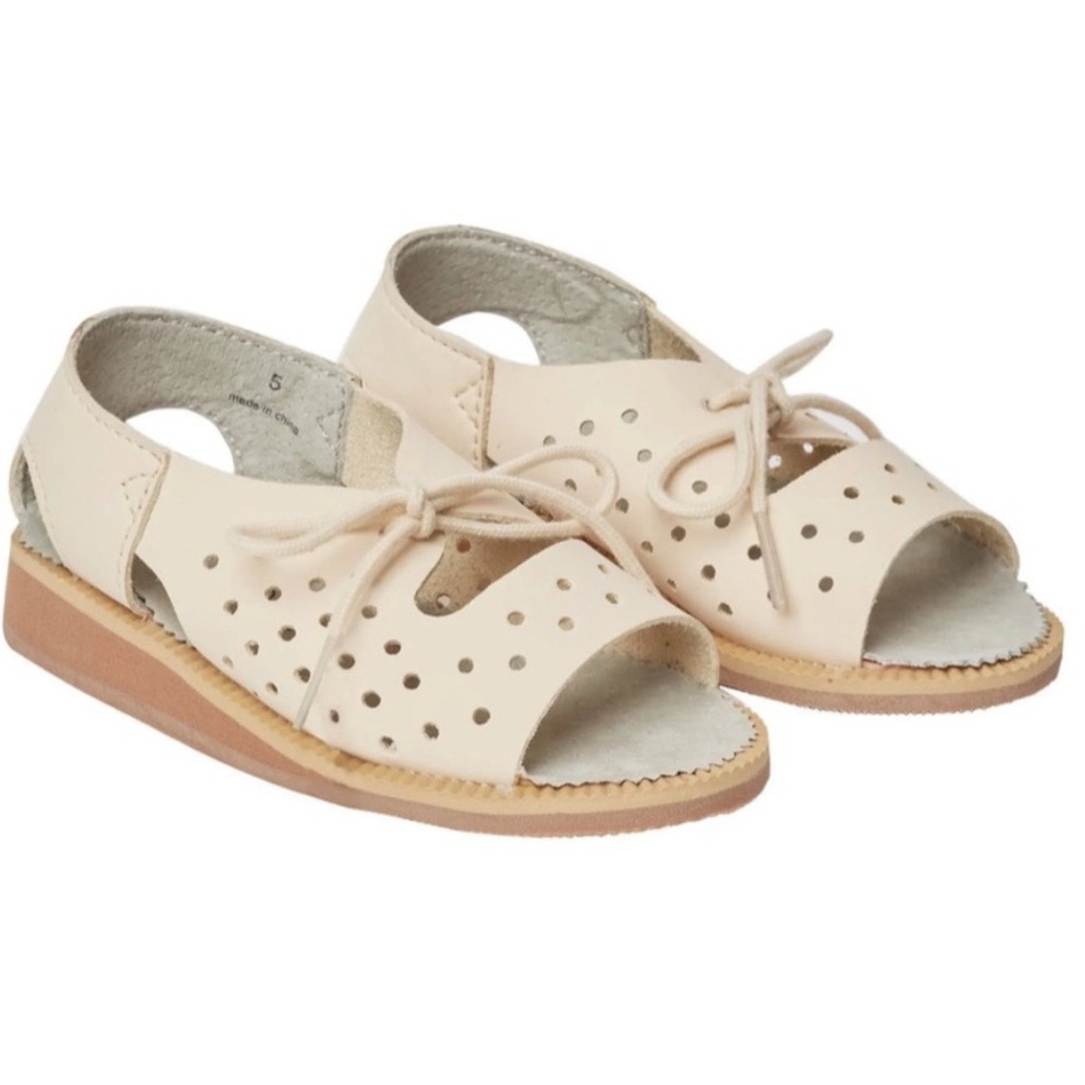 Rylee + Cru Natural Juliet Tie Sandals like new Size 8